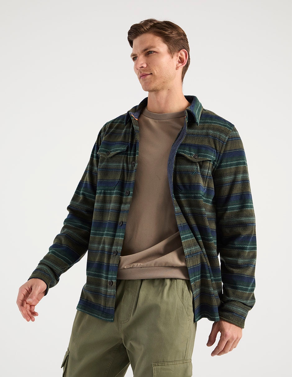 Sobrecamisa casual manga larga para hombre Sobrecamisa casual manga larga para hombre