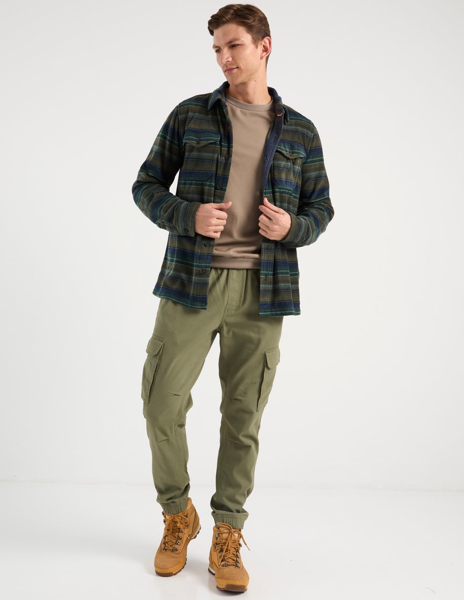 Sobrecamisa casual manga larga para hombre 3
