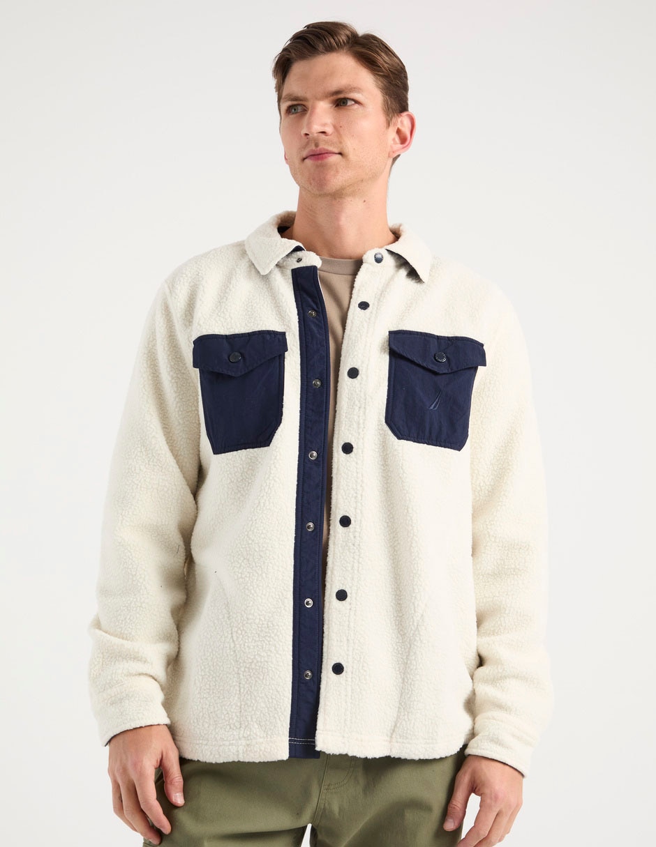 Sobrecamisa casual manga larga para hombre
