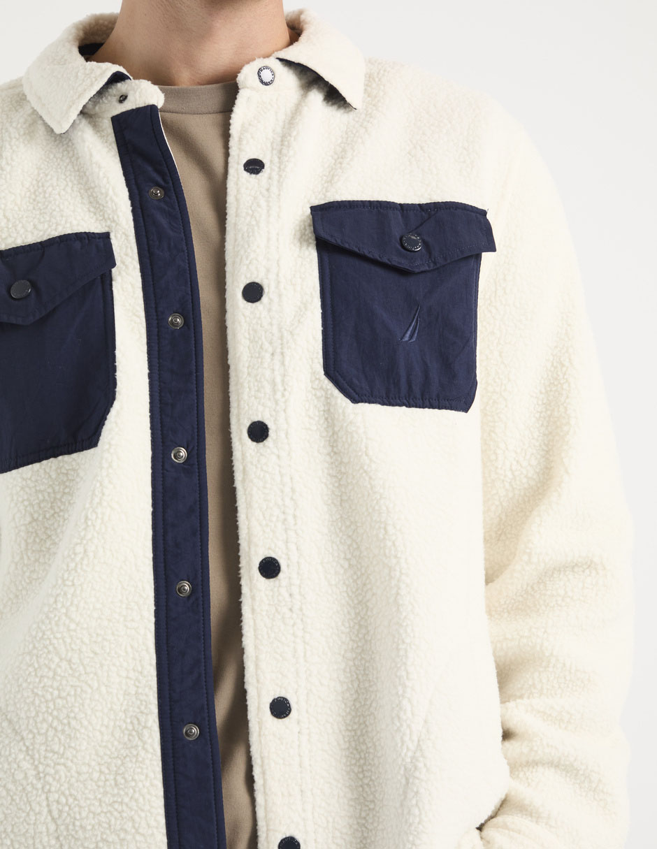 Sobrecamisa casual manga larga para hombre 4
