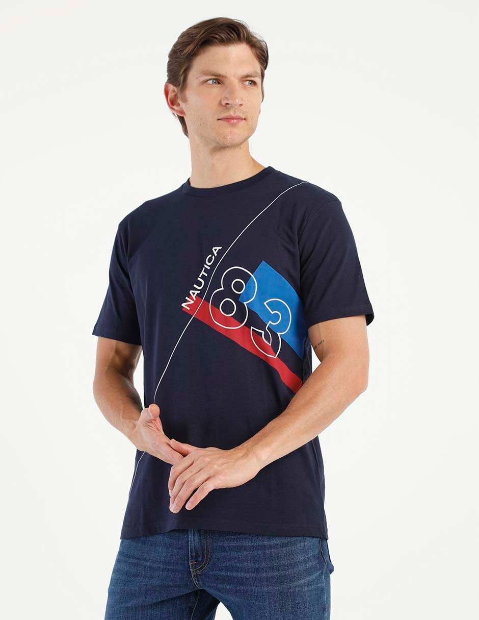 Playera Nautica cuello redondo para hombre Playera Nautica cuello redondo para hombre