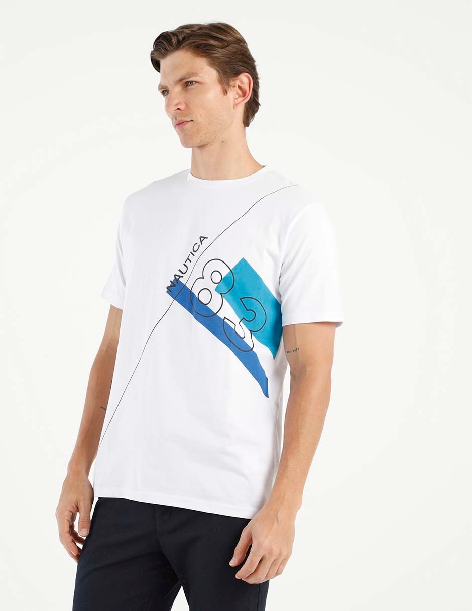 Playera Nautica cuello redondo para hombre