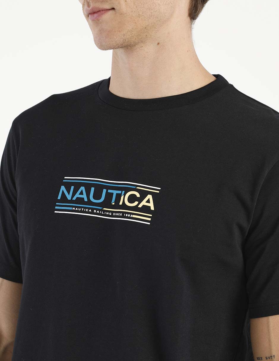 PLAYERA NAUTICA N1S03429-FA, CH, NEGRO