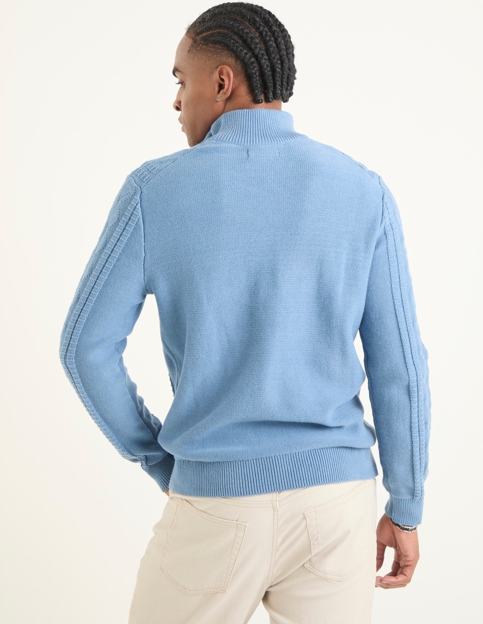 Suéter cuello con cierre para hombre 2