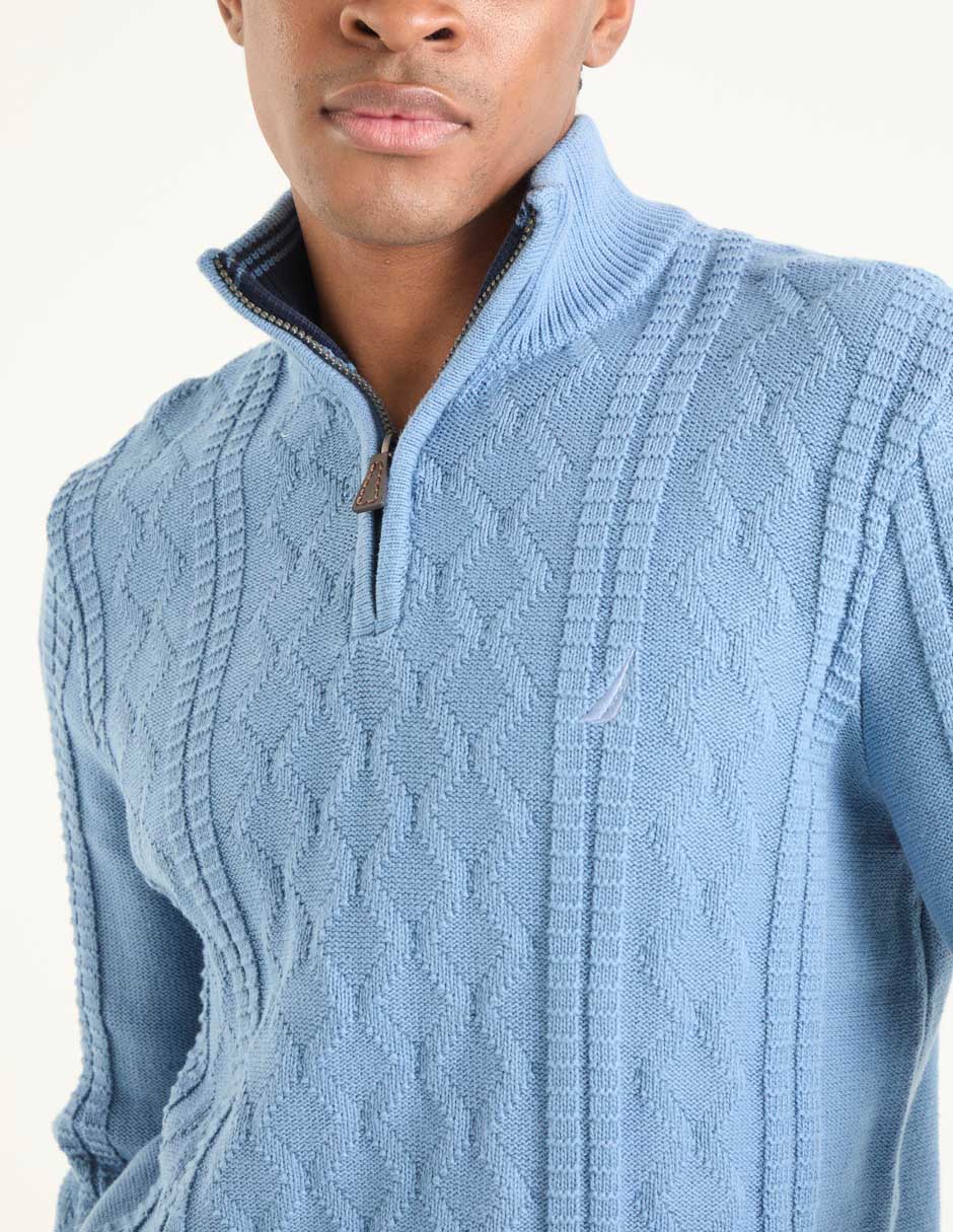 Suéter cuello con cierre para hombre 4