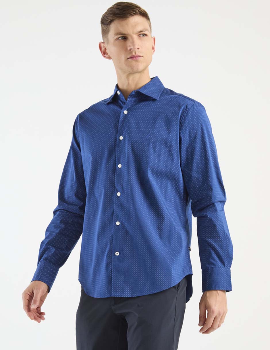 Camisa casual de algodón manga larga para hombre Camisa casual de algodón manga larga para hombre