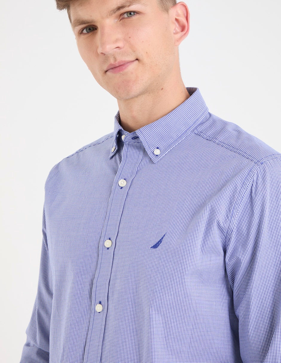 Camisa de vestir de algodón manga larga para hombre 4