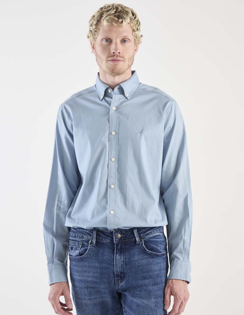 Camisa casual de algodón manga larga para hombre Camisa casual de algodón manga larga para hombre