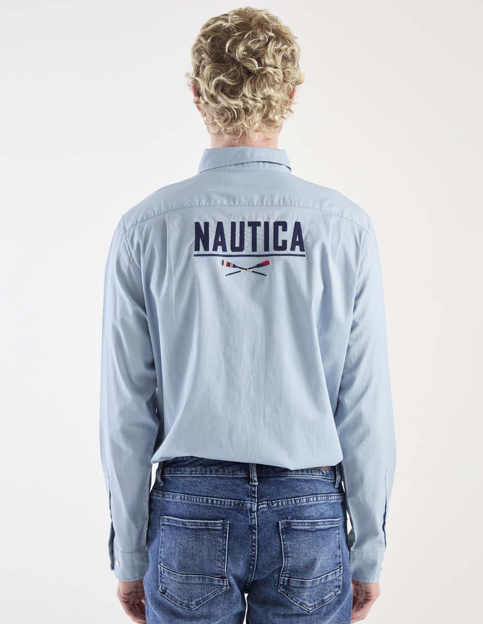 Camisa casual de algodón manga larga para hombre 2