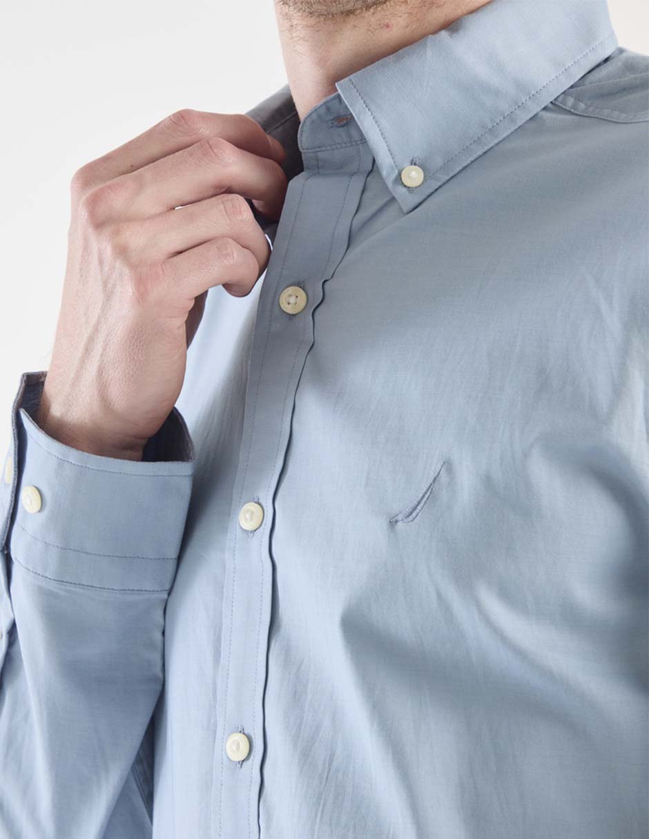 Camisa casual de algodón manga larga para hombre 4