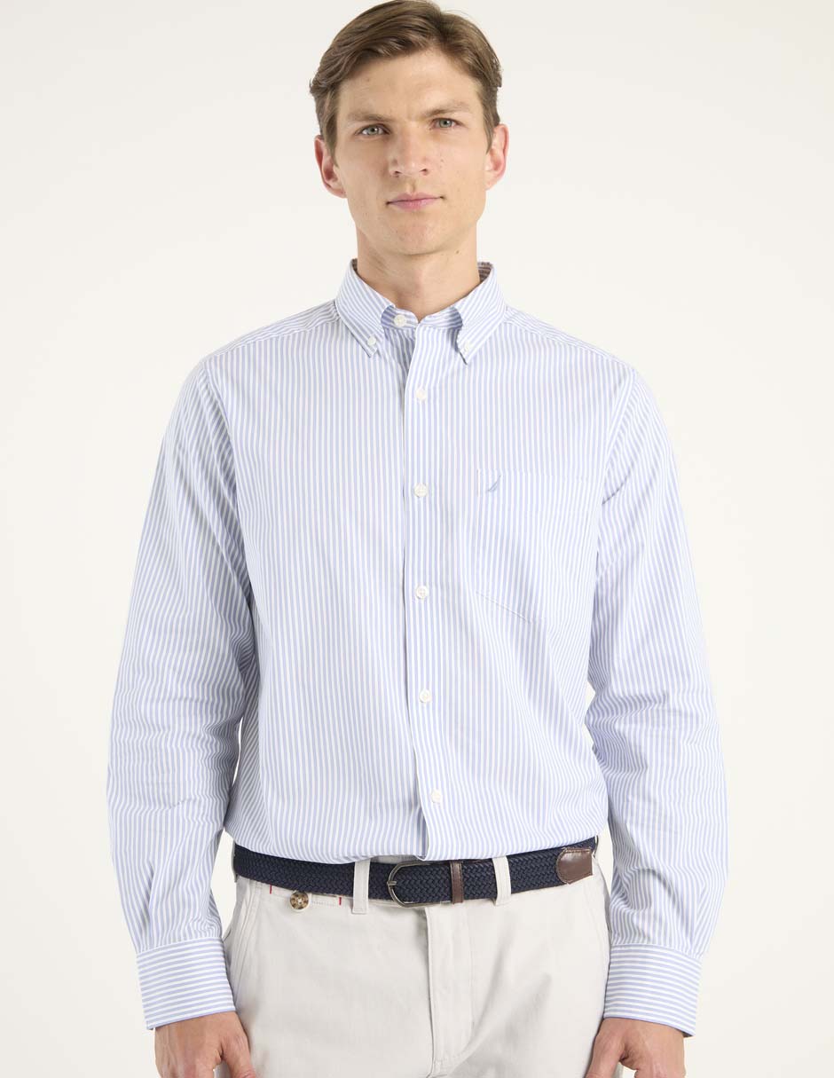 Camisa casual de algodón manga larga para hombre Camisa casual de algodón manga larga para hombre