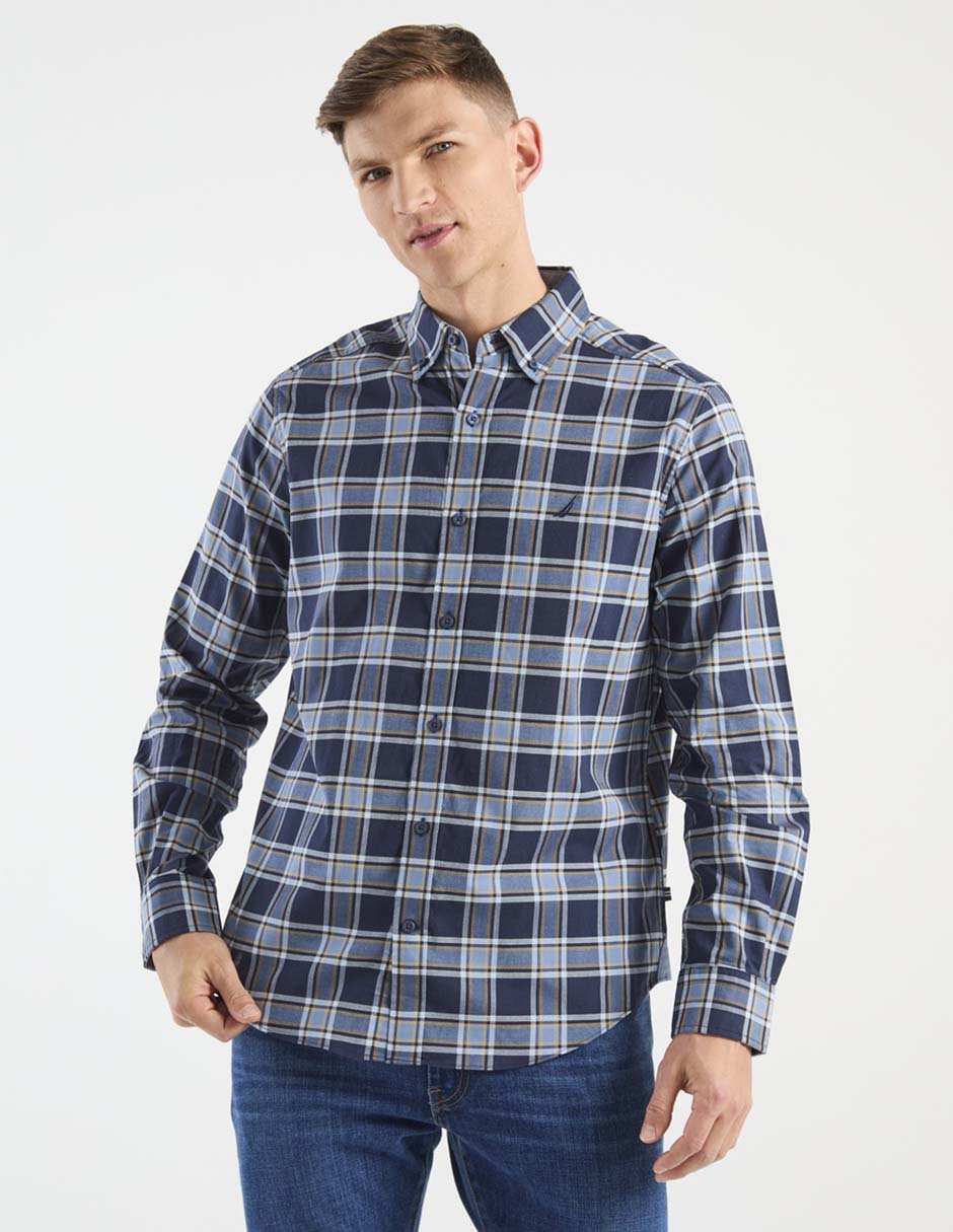 Camisa casual manga larga para hombre