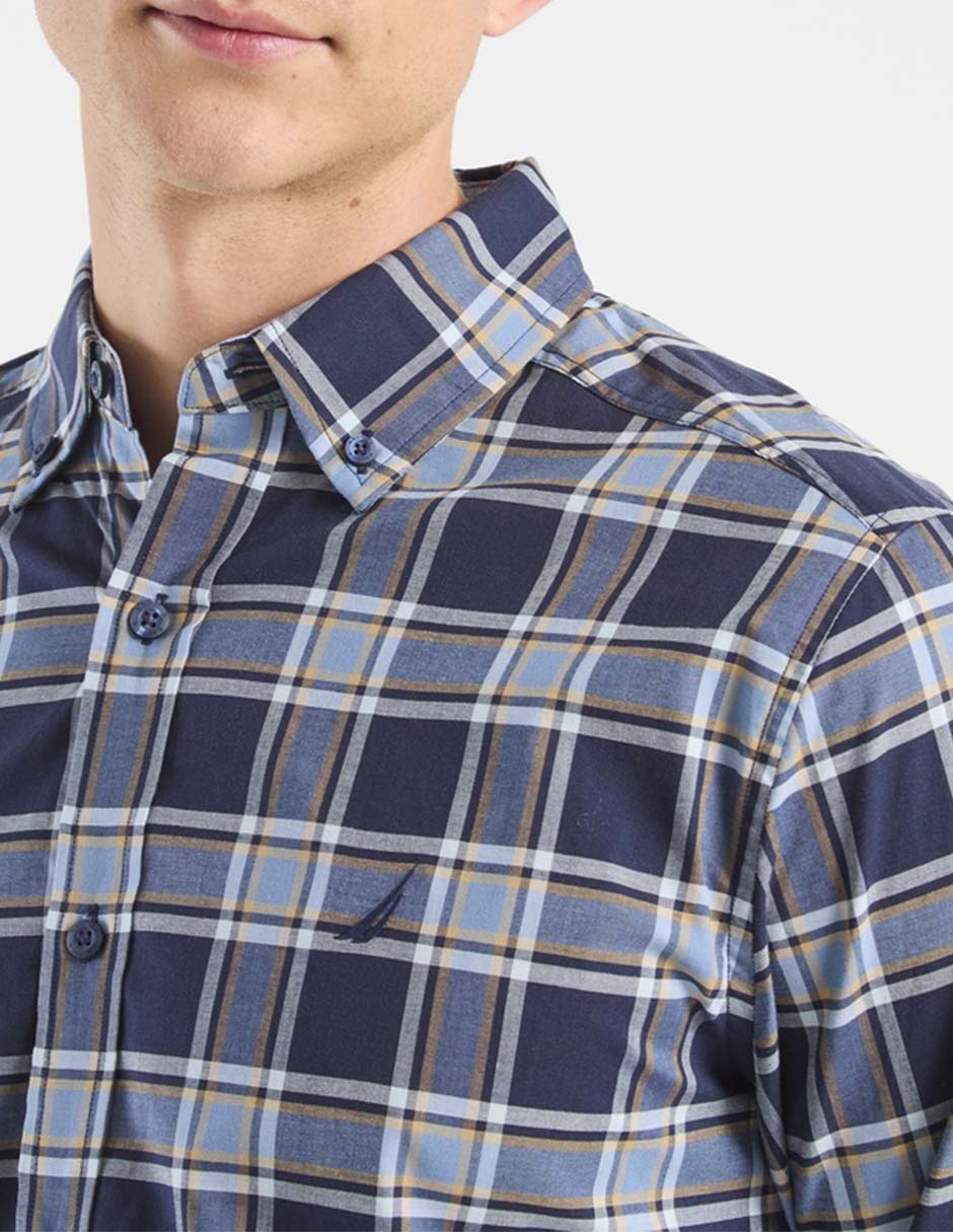 Camisa casual manga larga para hombre 4