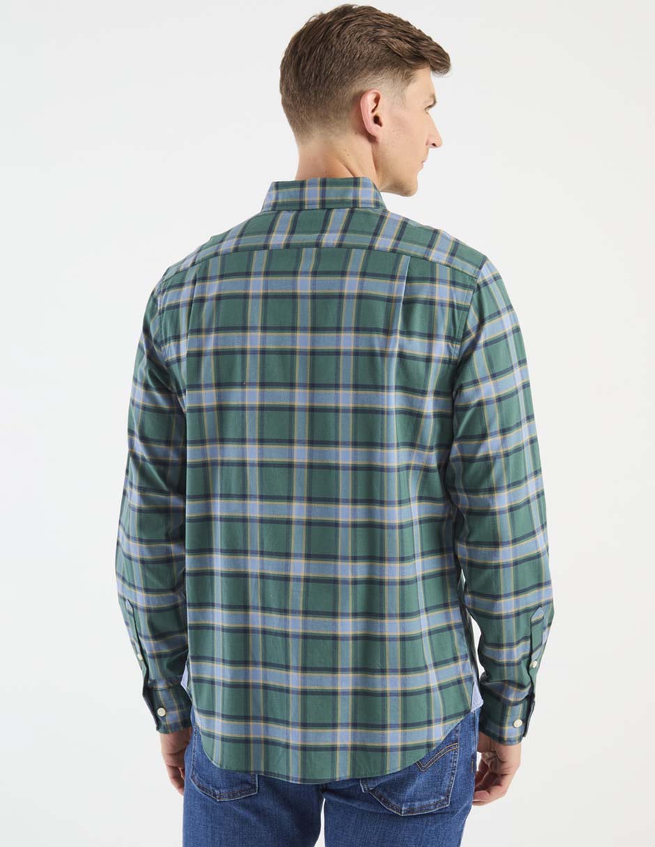 Camisa casual Nautica manga larga para hombre