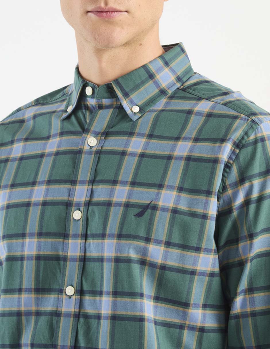Camisa casual Nautica manga larga para hombre