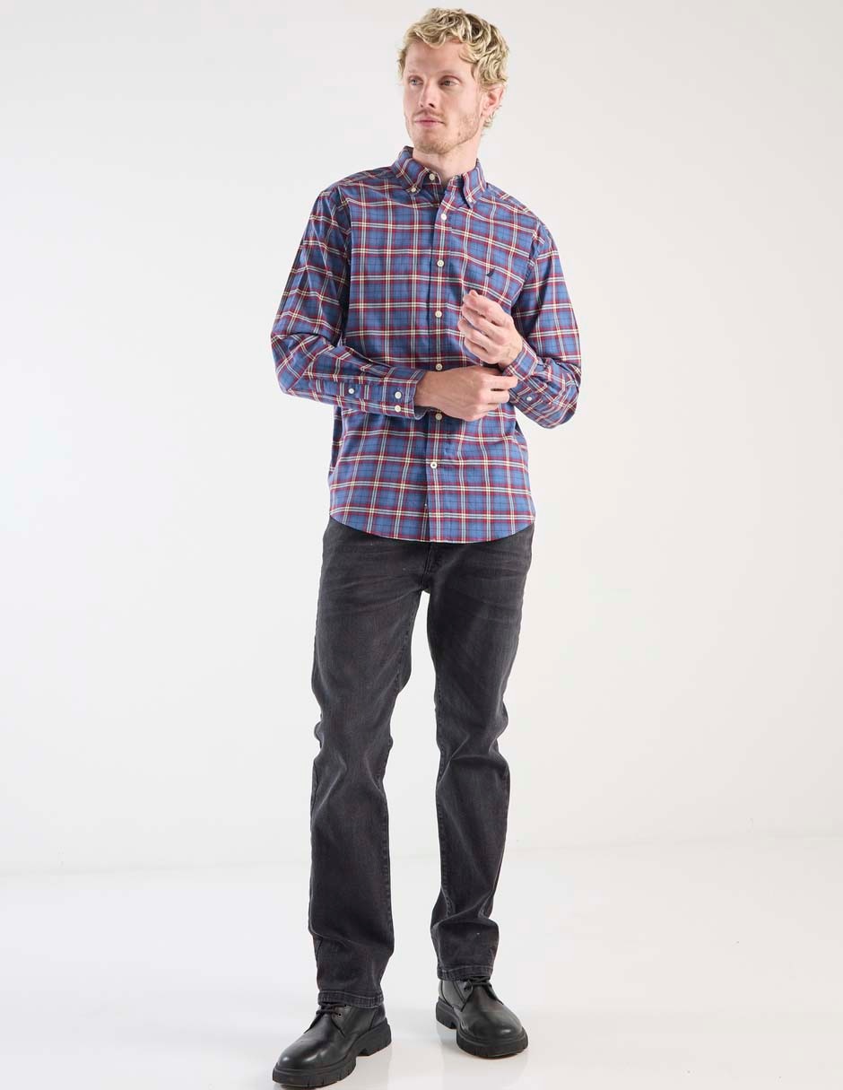Camisa casual de algodón manga larga para hombre 3