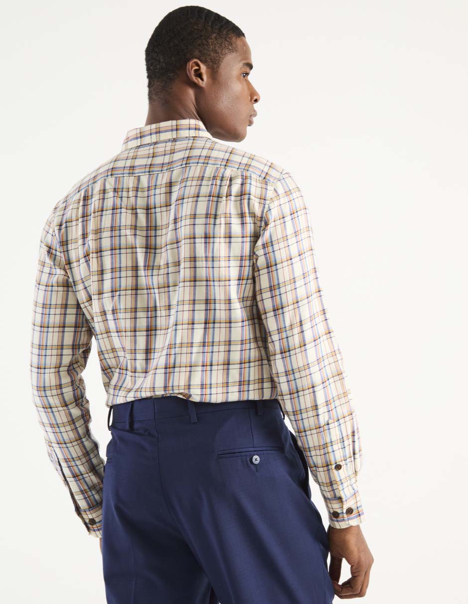 Camisa casual de algodón manga larga para hombre 2