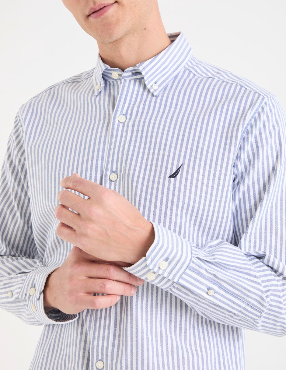 Camisa casual manga larga para hombre 4