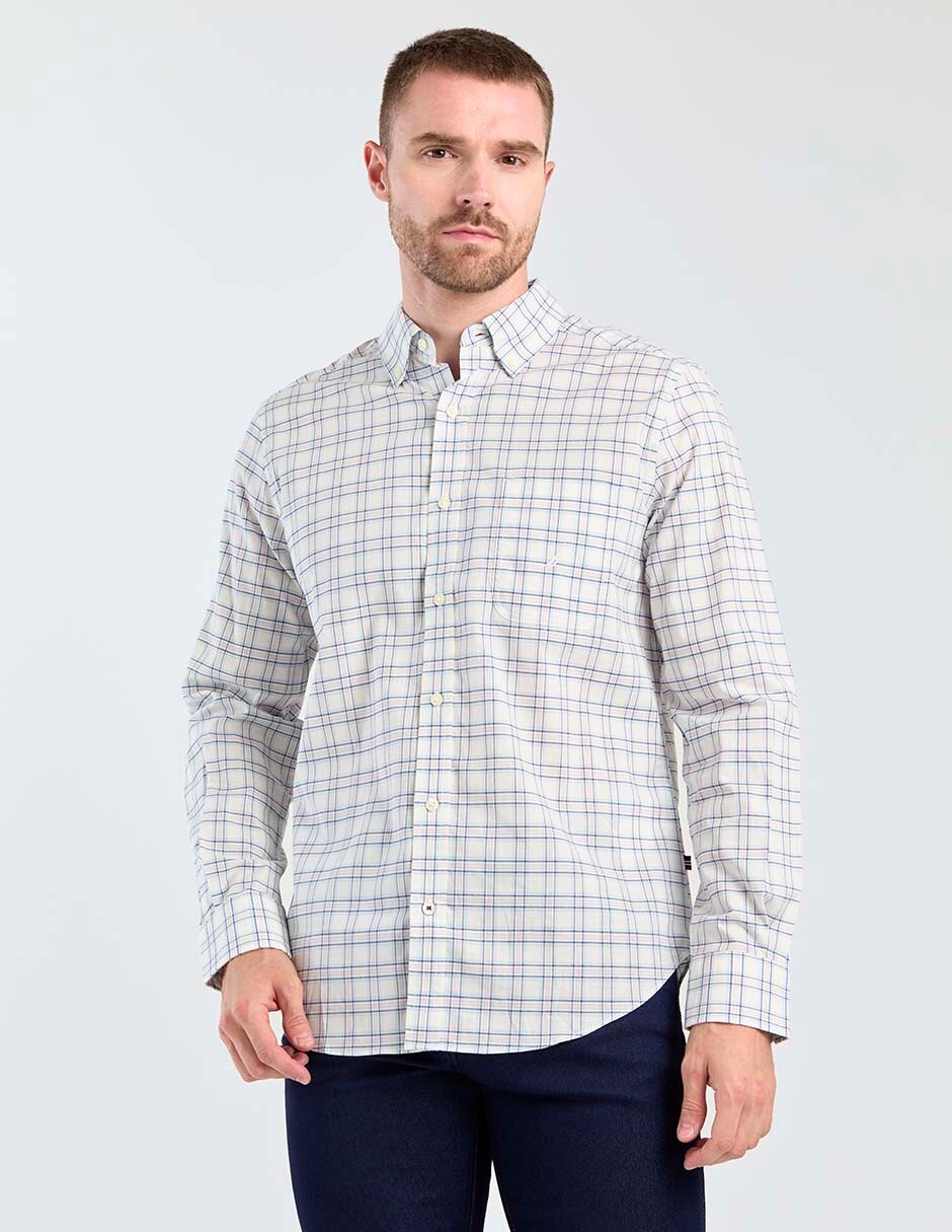 Camisa casual de algodón manga larga para hombre Camisa casual de algodón manga larga para hombre