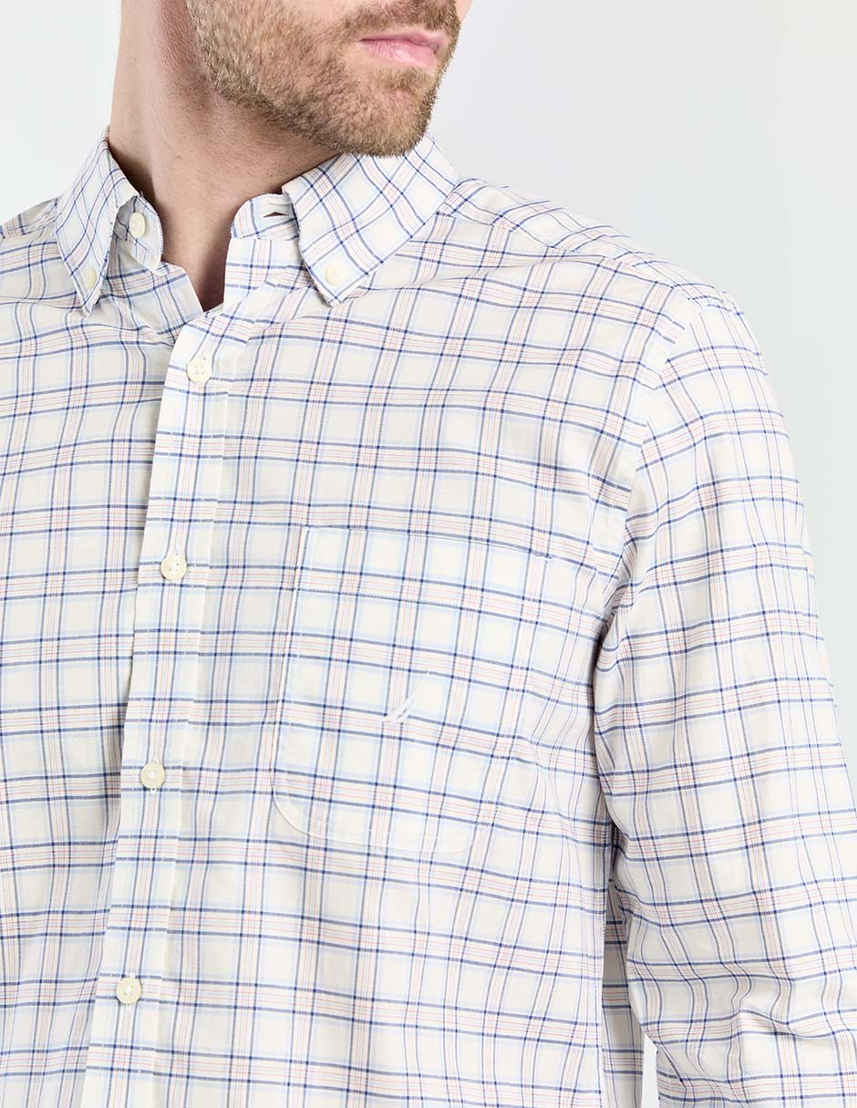 Camisa casual de algodón manga larga para hombre 4