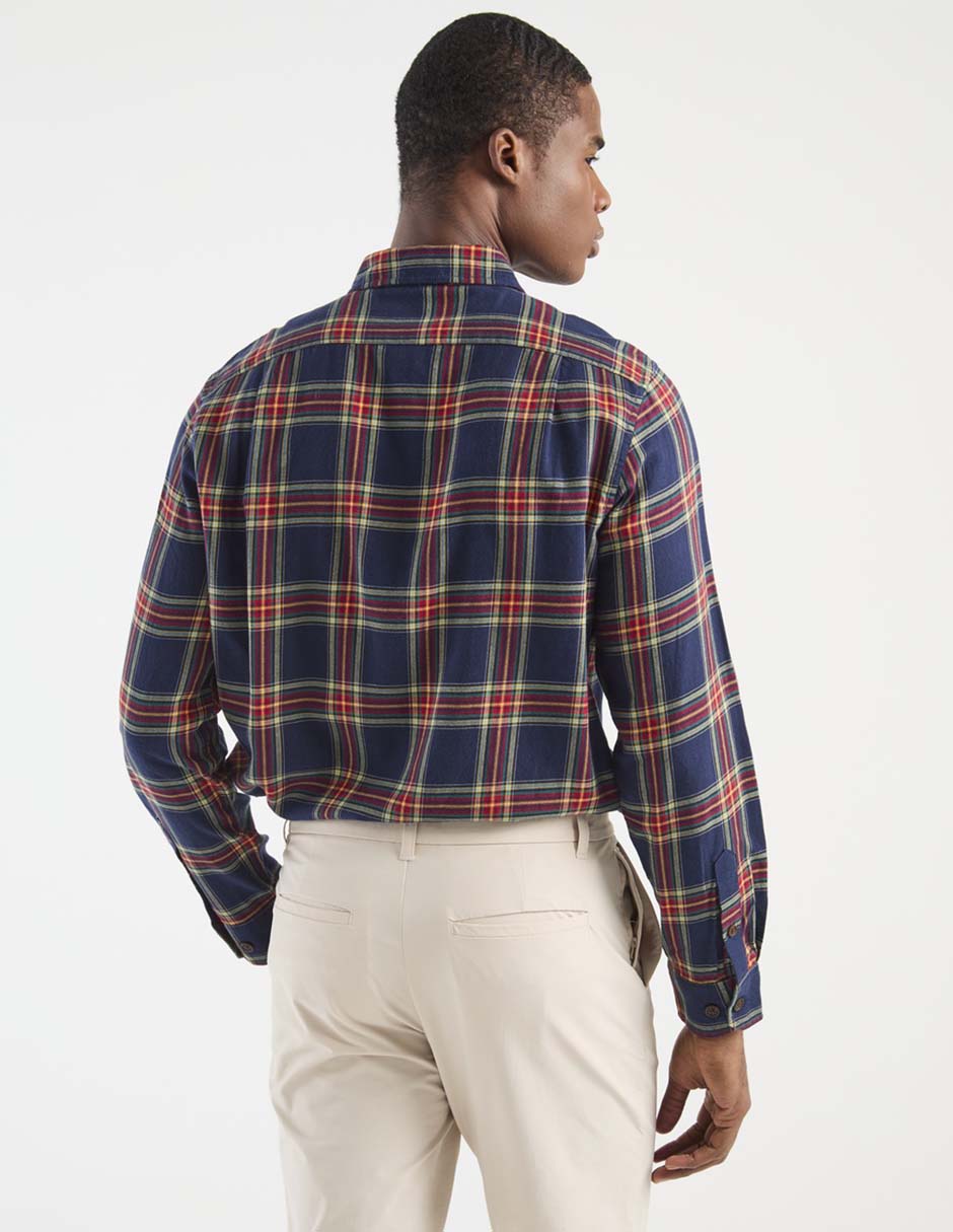 Camisa casual manga larga para hombre 2