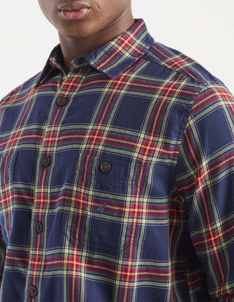 Camisa casual manga larga para hombre 4