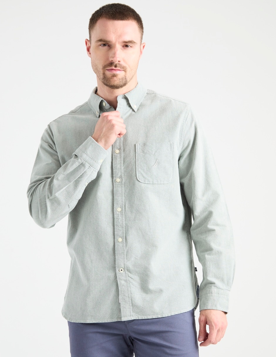 Camisa casual manga larga para hombre
