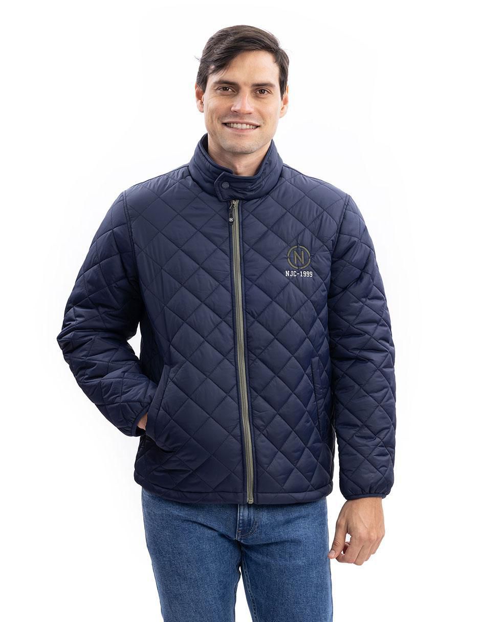 Chamarra acolchada impermeable con bolsillos para hombre Chamarra acolchada impermeable con bolsillos para hombre