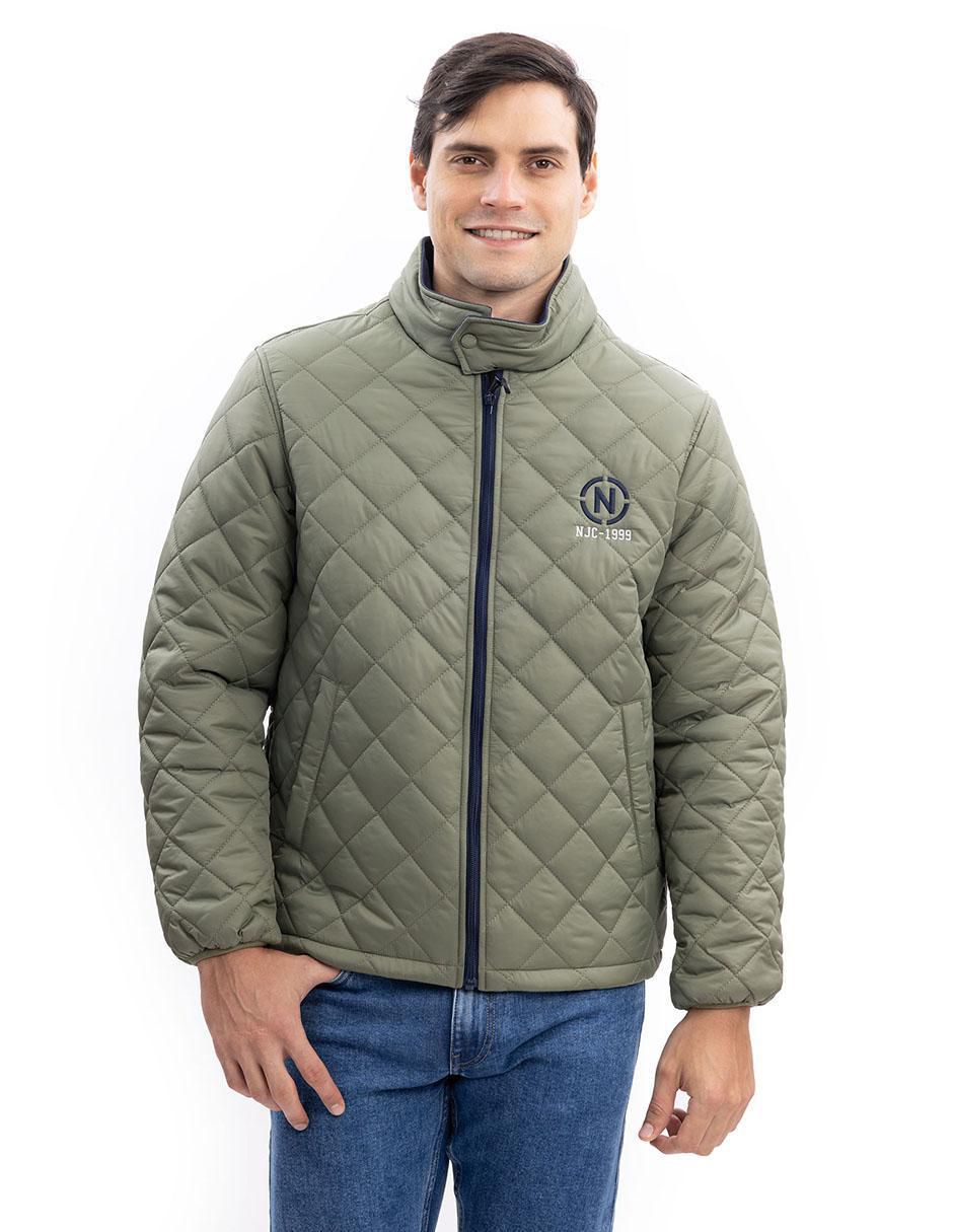 Chamarra acolchada impermeable con bolsillos para hombre 1