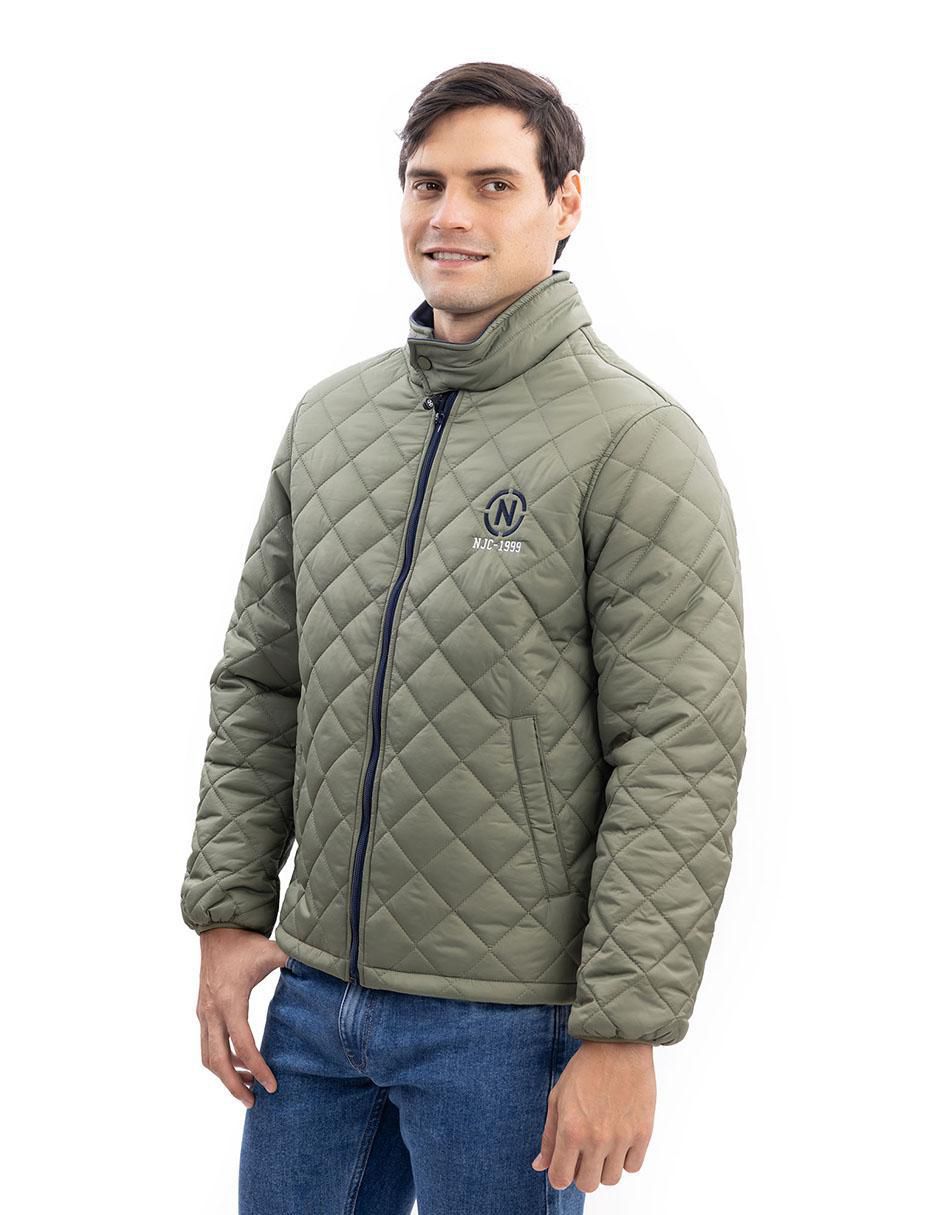 Chamarra acolchada impermeable con bolsillos para hombre 3