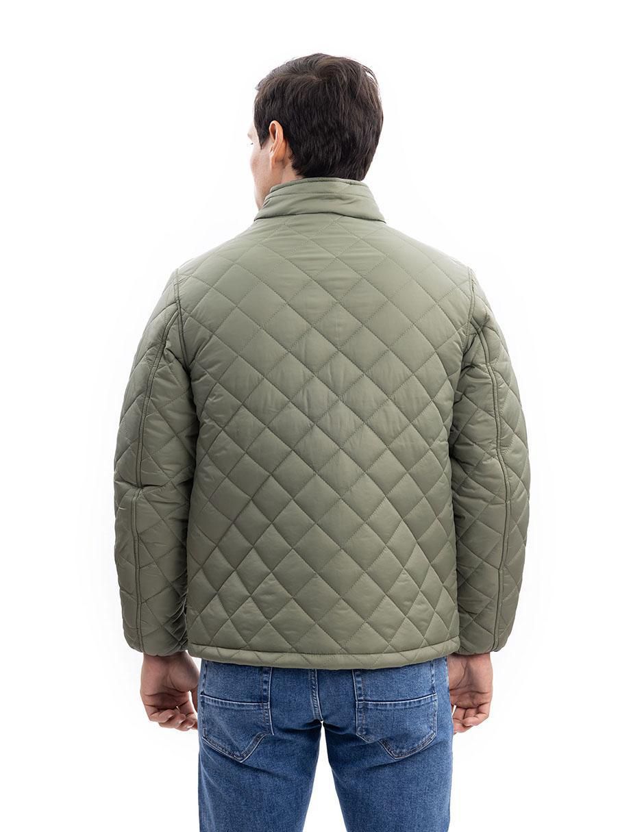 Chamarra acolchada impermeable con bolsillos para hombre 4