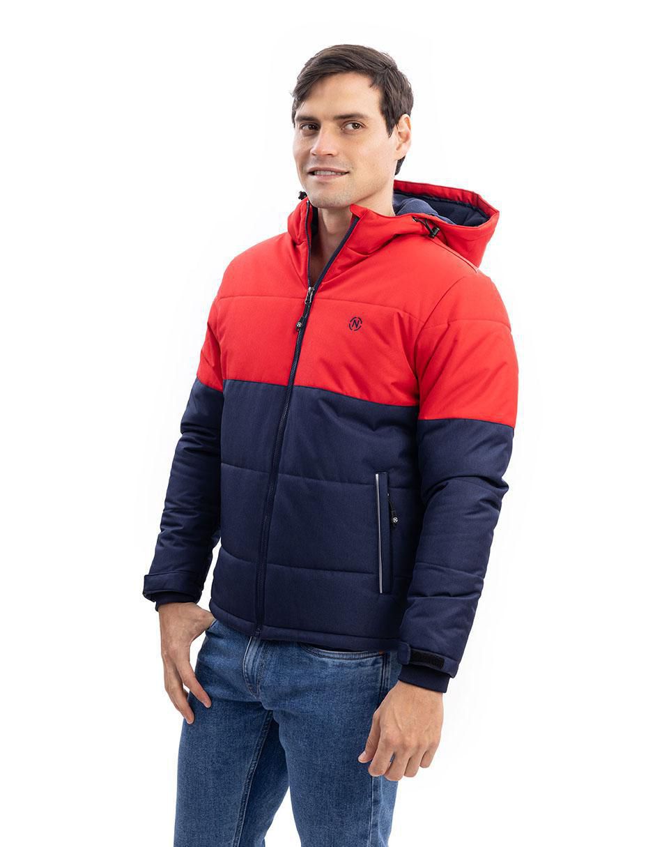 Chamarra acolchada Nautica Jeans impermeable con capucha para hombre