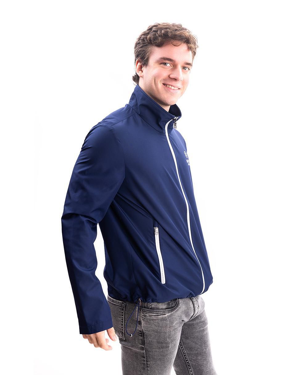 "chamarra" casual nautica jeans no "de" poliéster con bolsillos "para hombre"