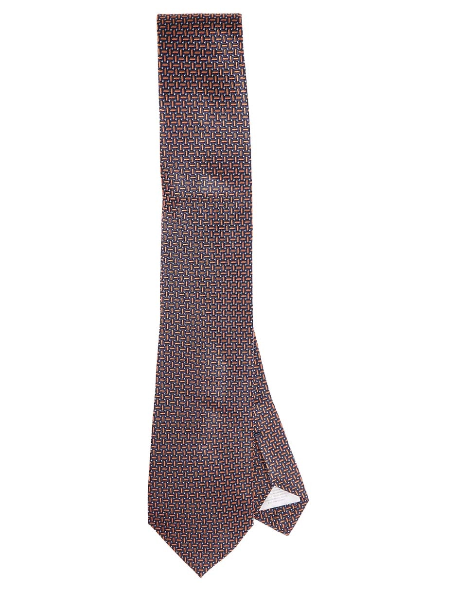 Corbata regular de seda estampada para hombre