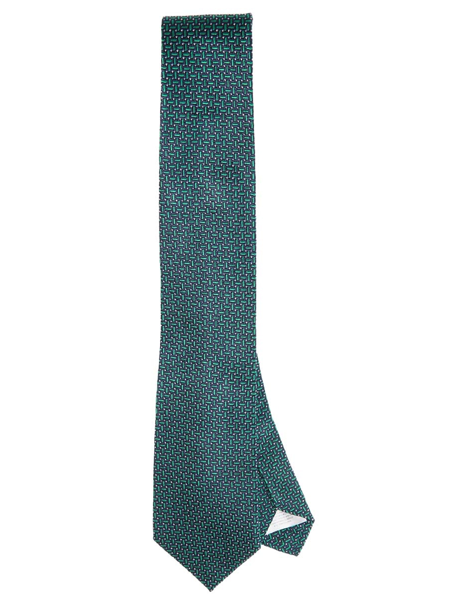Corbata regular de seda estampada para hombre