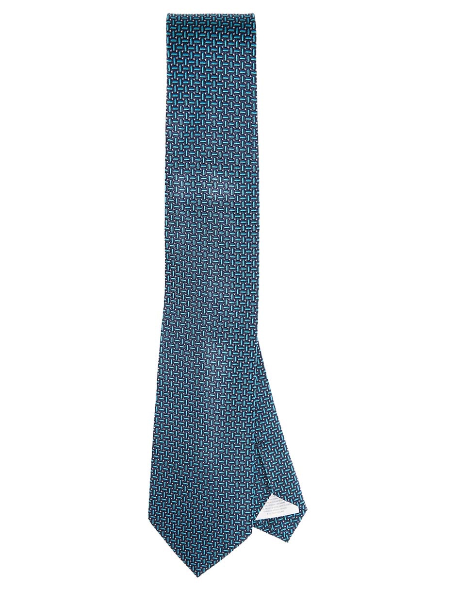 Corbata regular de seda estampada para hombre