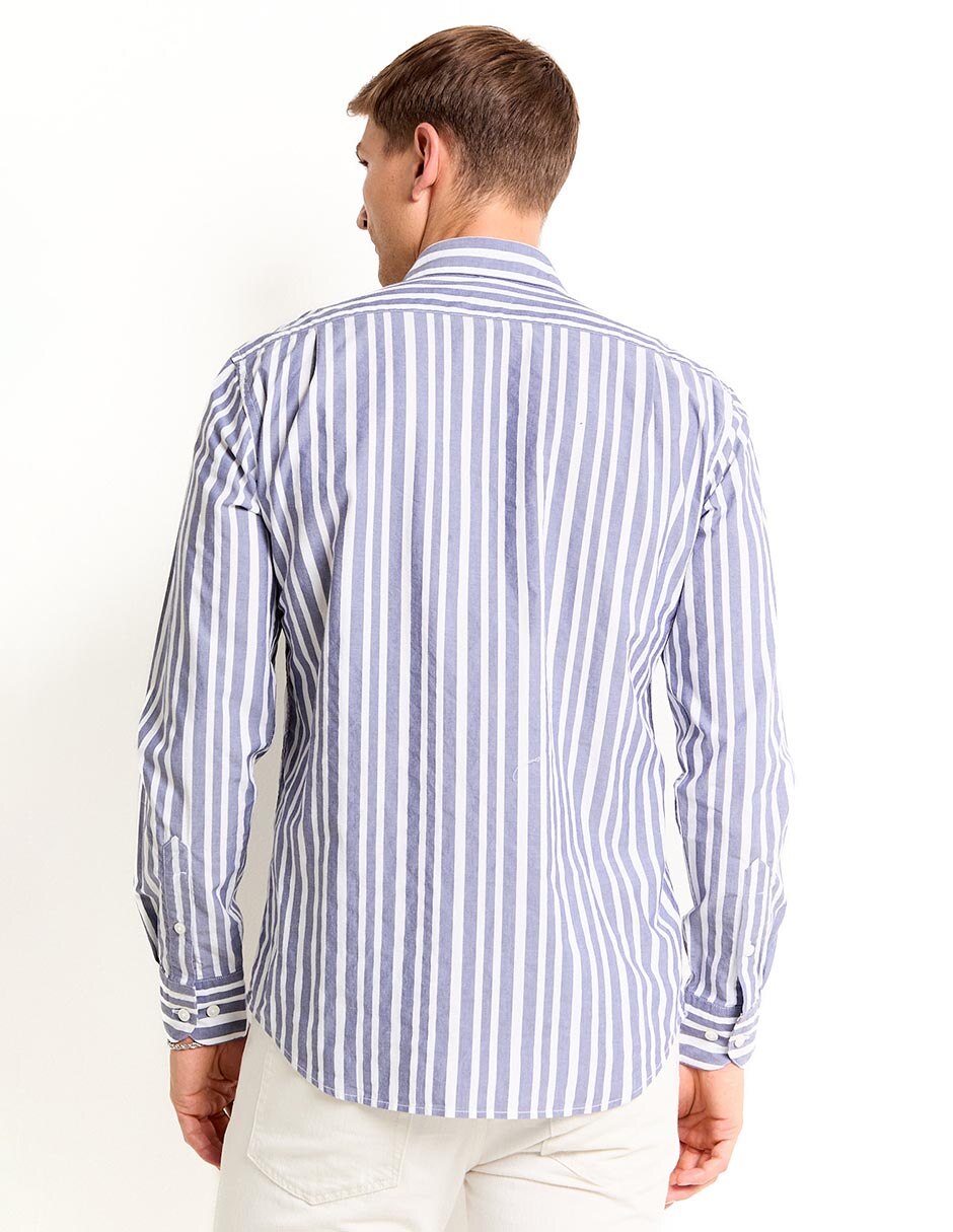 Camisa casual de algodón manga larga para hombre 2
