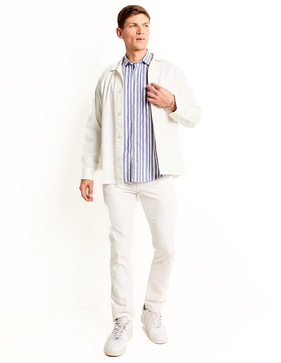 Camisa casual de algodón manga larga para hombre 3