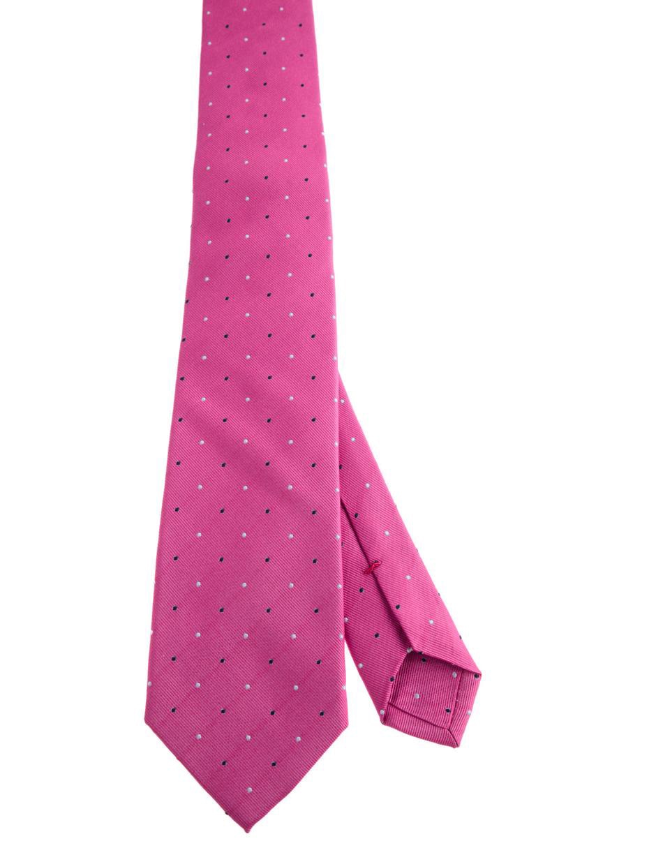 Corbata regular de seda estampado lunares para hombre