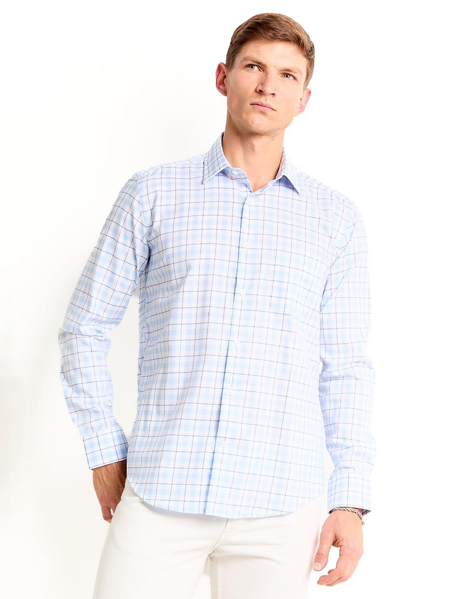Camisa casual de algodón manga larga para hombre Camisa casual de algodón manga larga para hombre