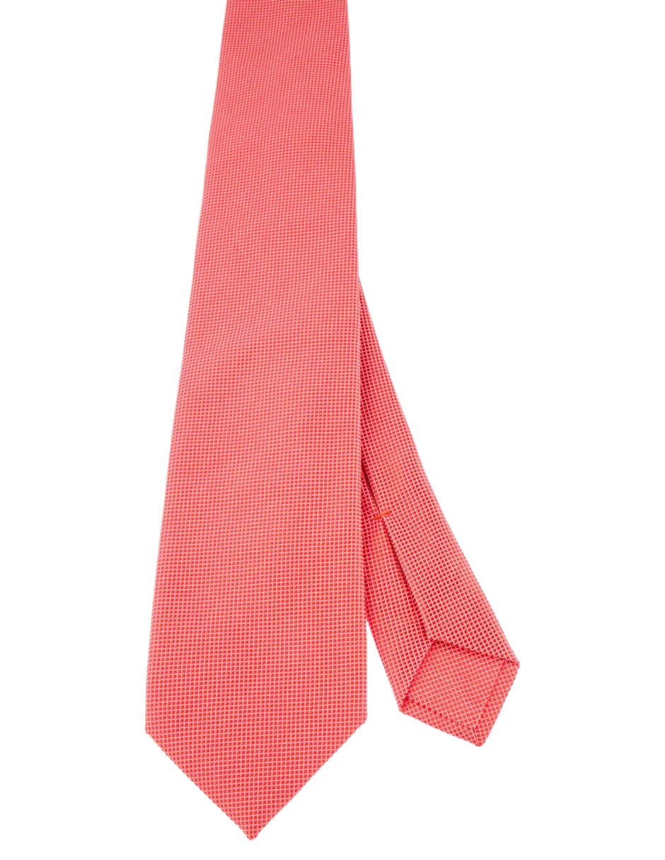 Corbata regular de seda estampado a cuadros para hombre