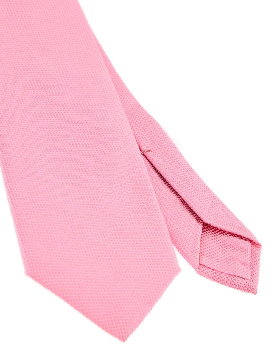 Corbata regular de seda estampado a cuadros para hombre 3