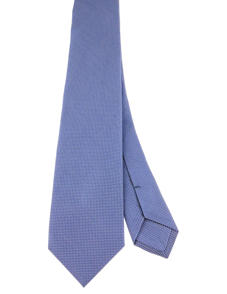 Corbata regular de seda estampado a cuadros para hombre
