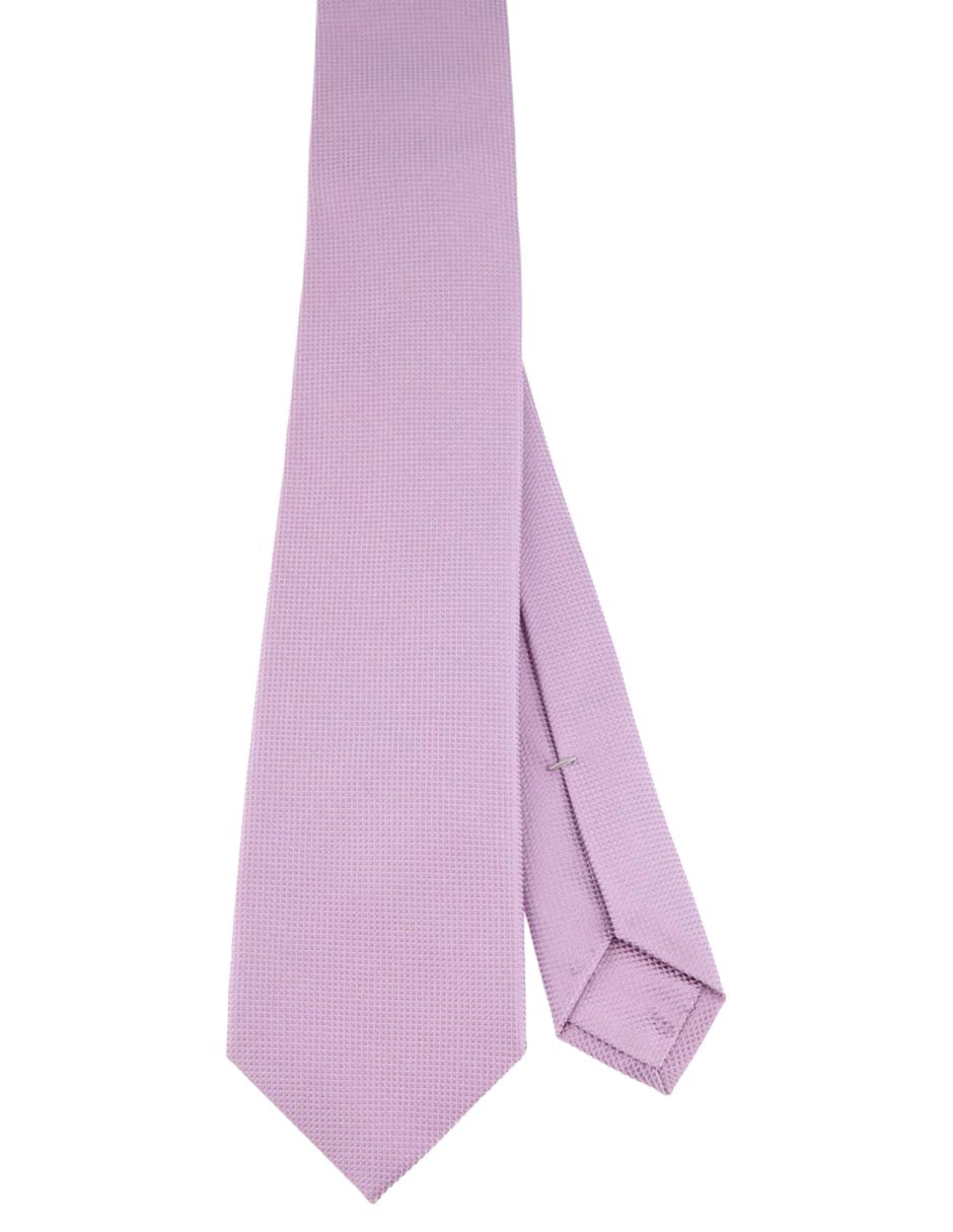 Corbata regular de seda estampado a cuadros para hombre