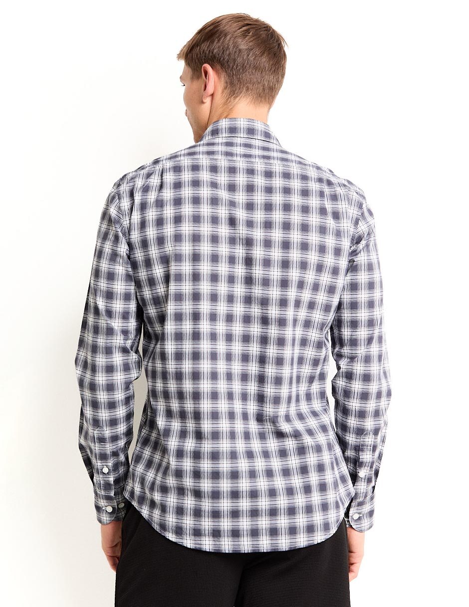 Camisa casual de algodón manga larga para hombre 2