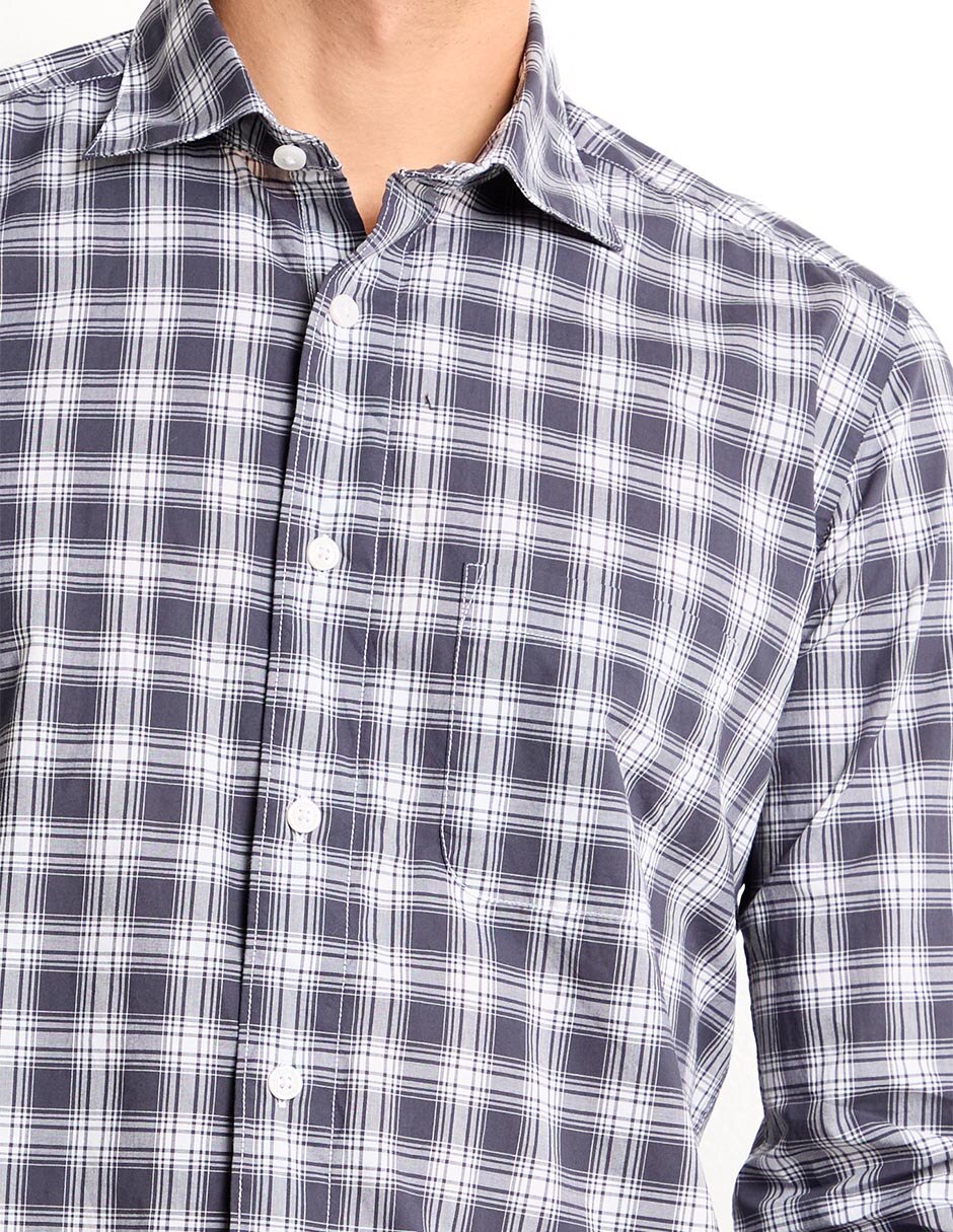 Camisa casual de algodón manga larga para hombre 4