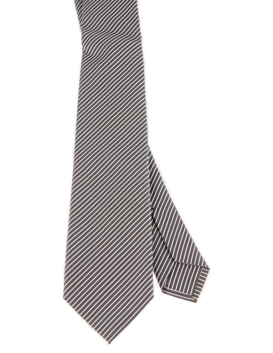 Corbata regular de seda estampado a rayas para hombre