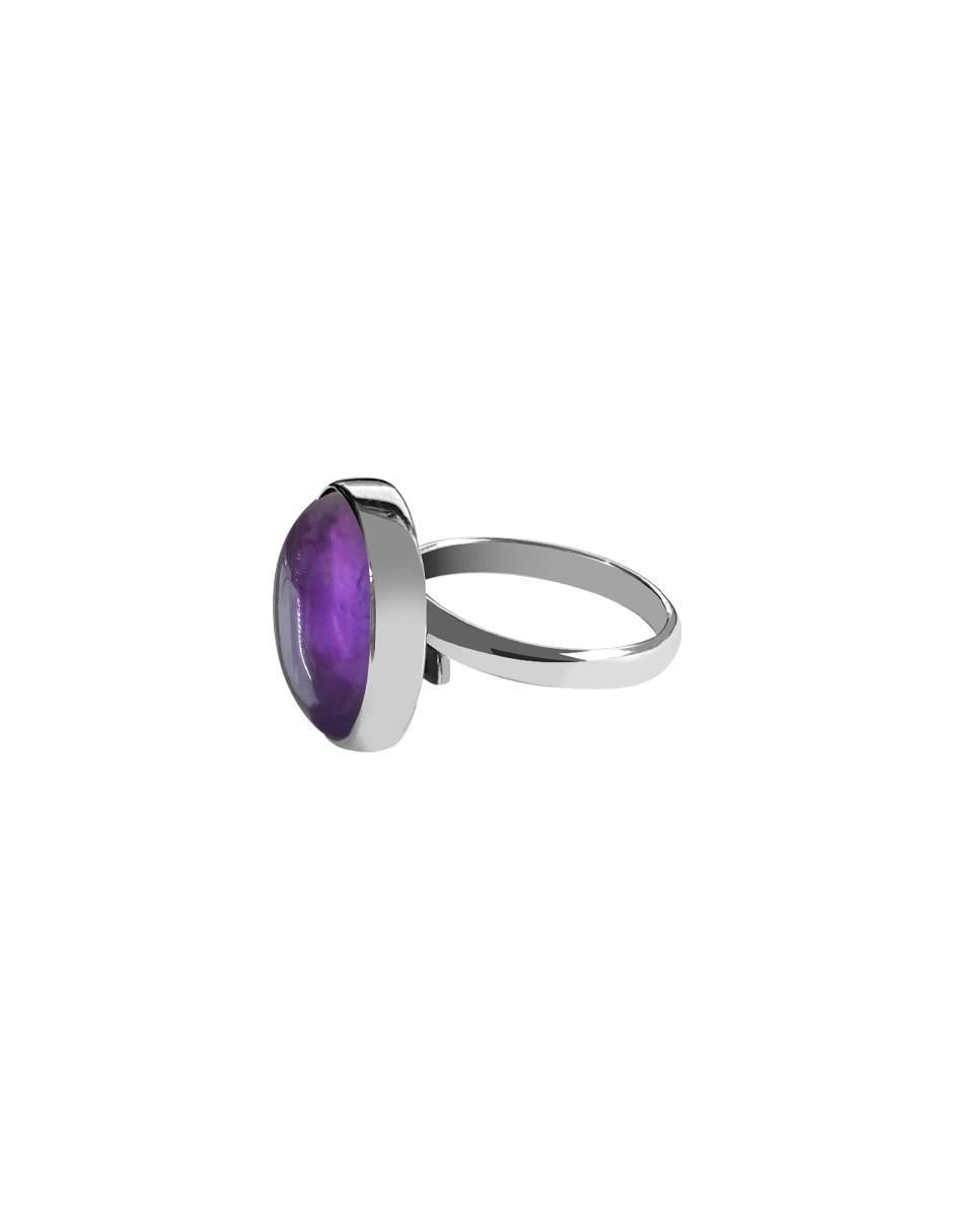 Anillo Enrique Garcia P 925 de plata amatista brillante 2