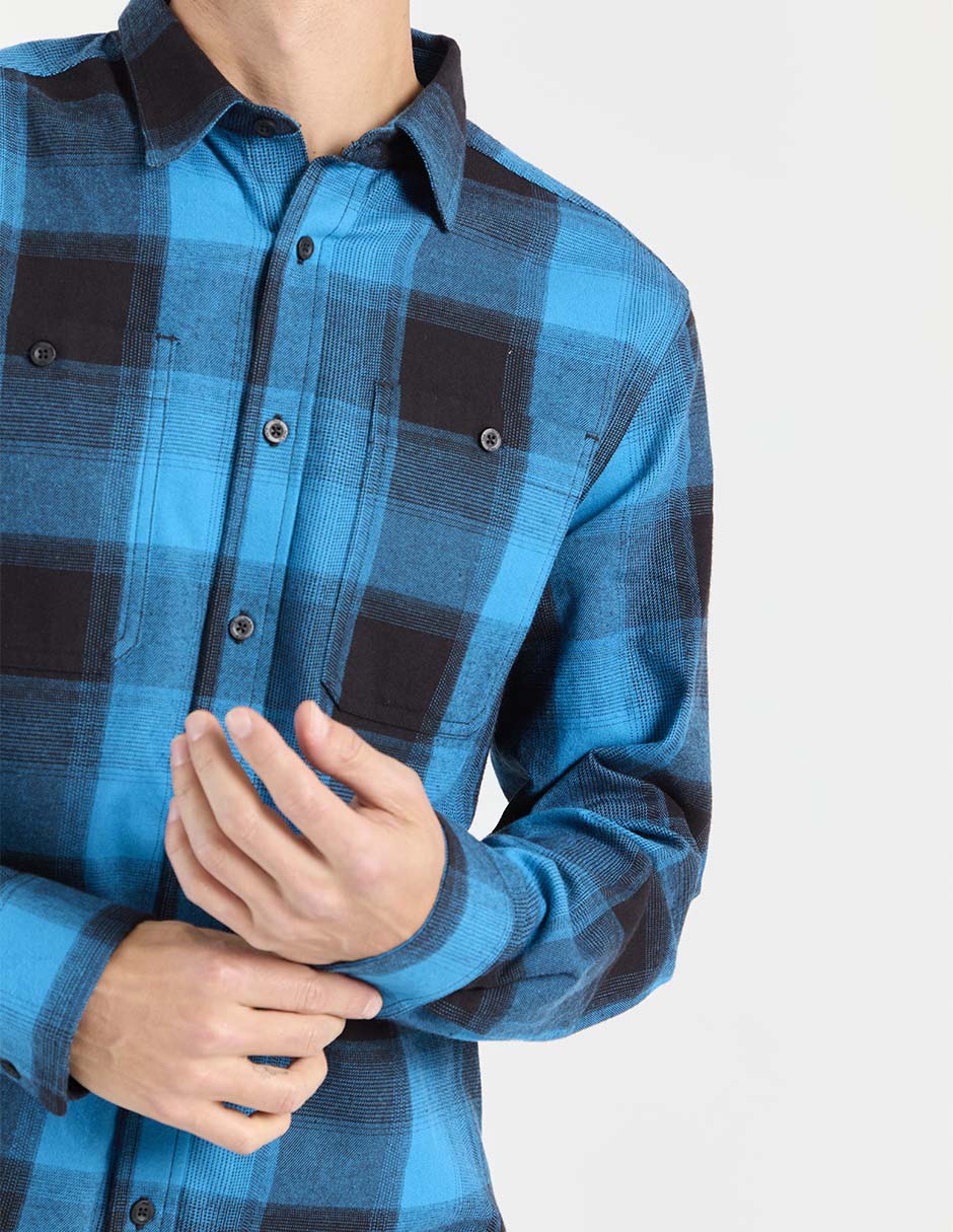 Camisa casual de algodón manga larga para hombre 4