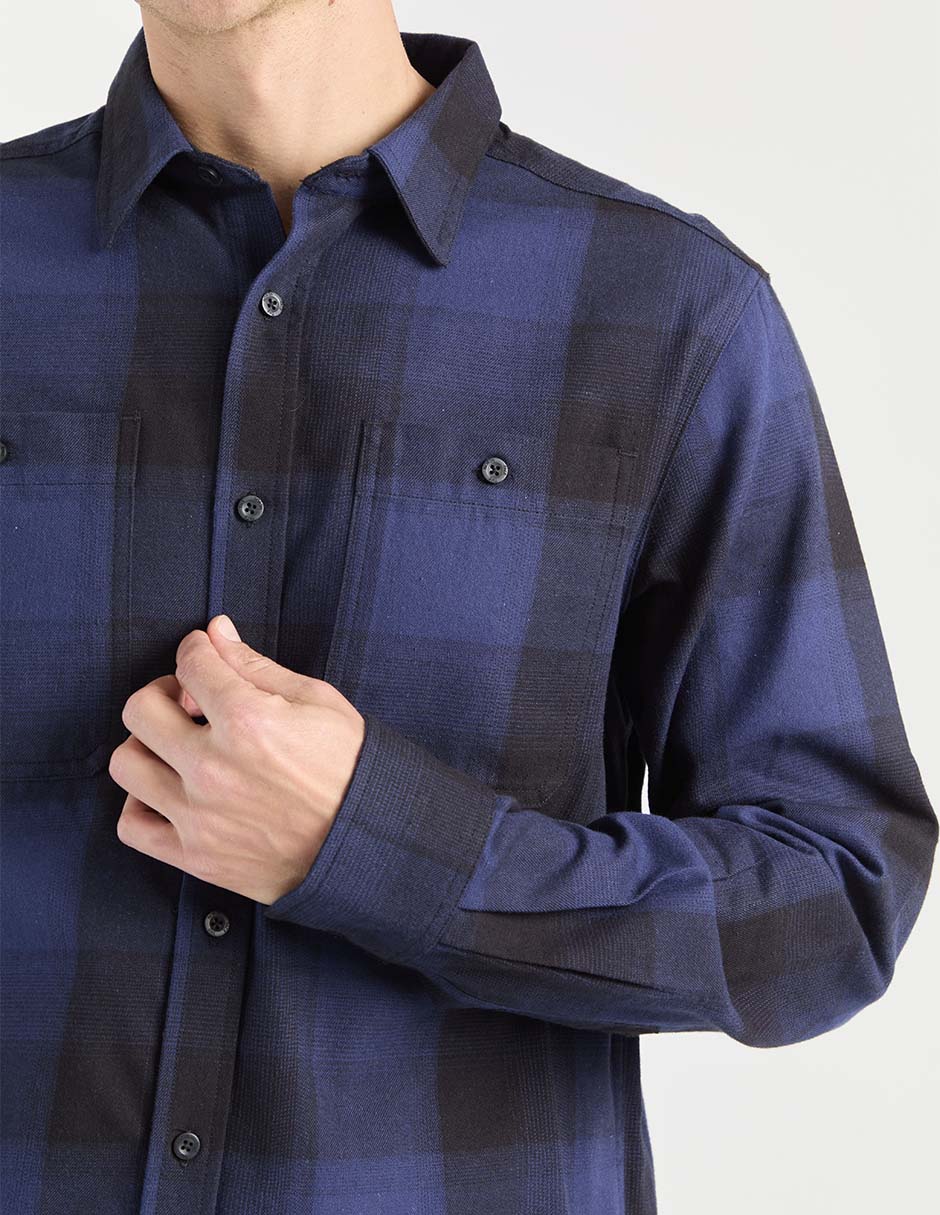 Camisa casual de algodón manga larga para hombre 4